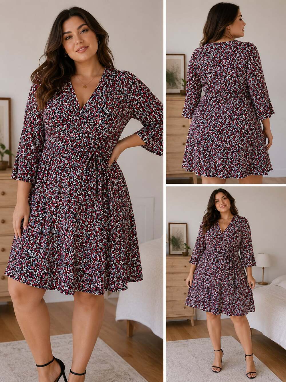 Liz Claiborne Floral Print Wrap Dress
B104JC
